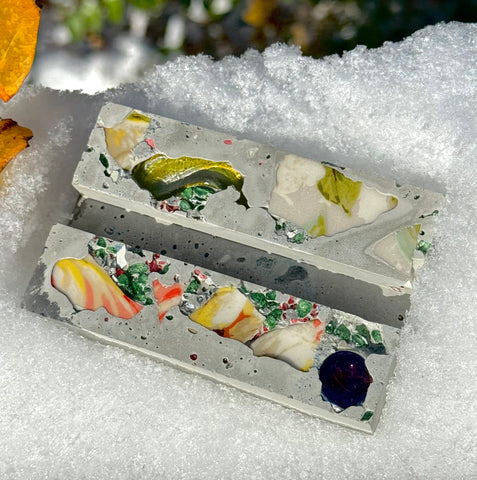 Cement Biz Card Holder