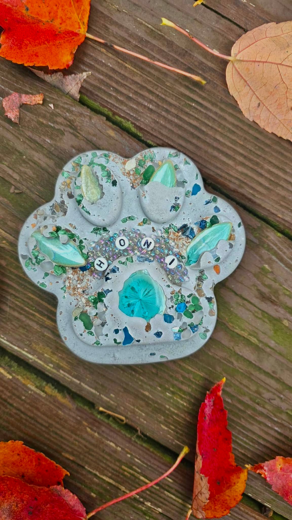 Custom Order: Paw Print Stone 5”