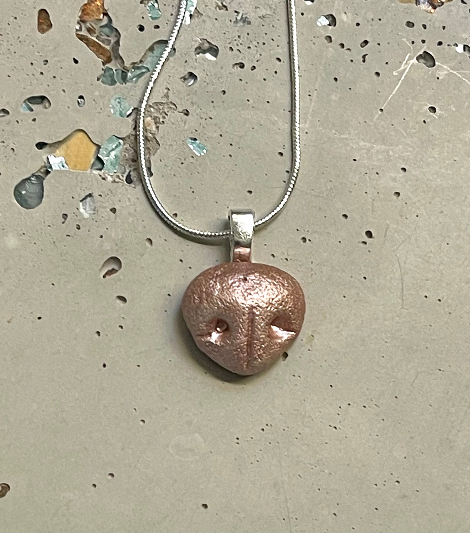 Cement Boop Pendant Necklace