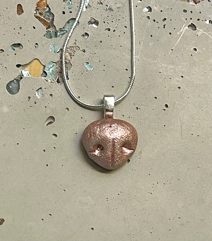 Cement Boop Pendant Necklace