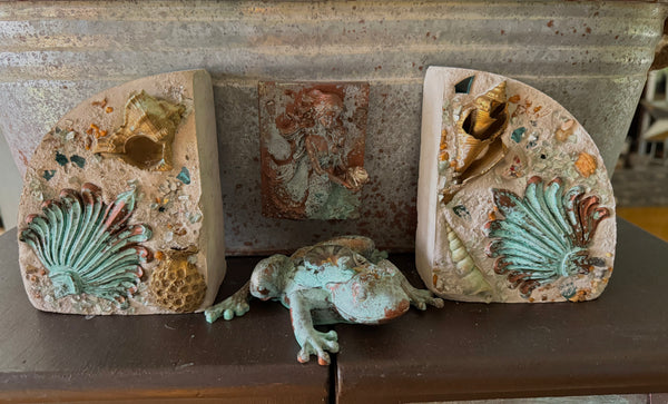 Coastal Cement Book Ends