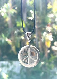 Cement Silvery Peace Necklace