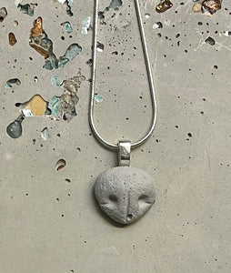 Cement Boop Pendant Necklace