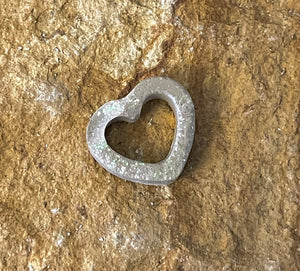 Concrete Open Heart Charm