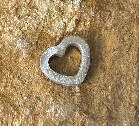 Concrete Open Heart Charm