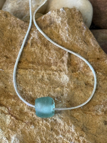 Recycled African Sea Glass Necklace - Sea Green