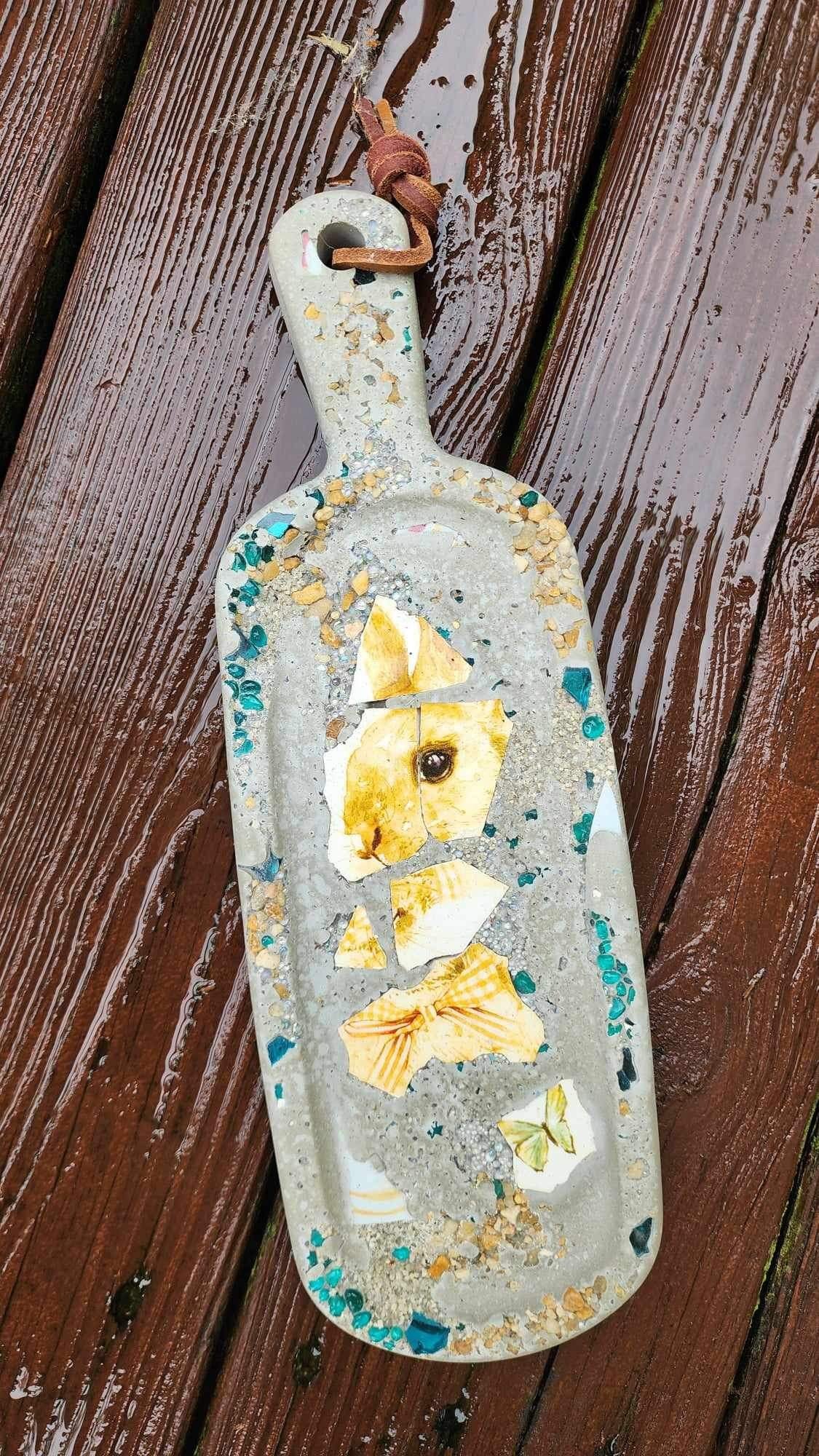 Cement Skinny Charcuterie/ Spoon Rest