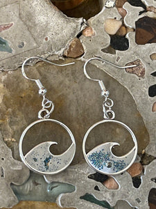 Cement Wave Dangle Earrings