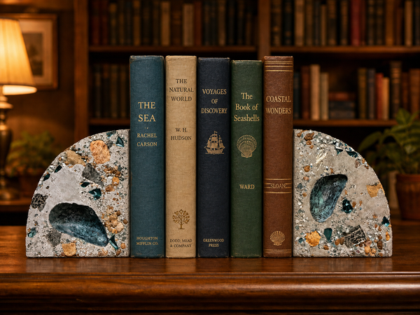 Coastal Cement Book Ends
