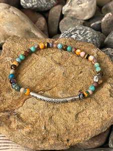 Stretch Bead Multi-Color Bracelet