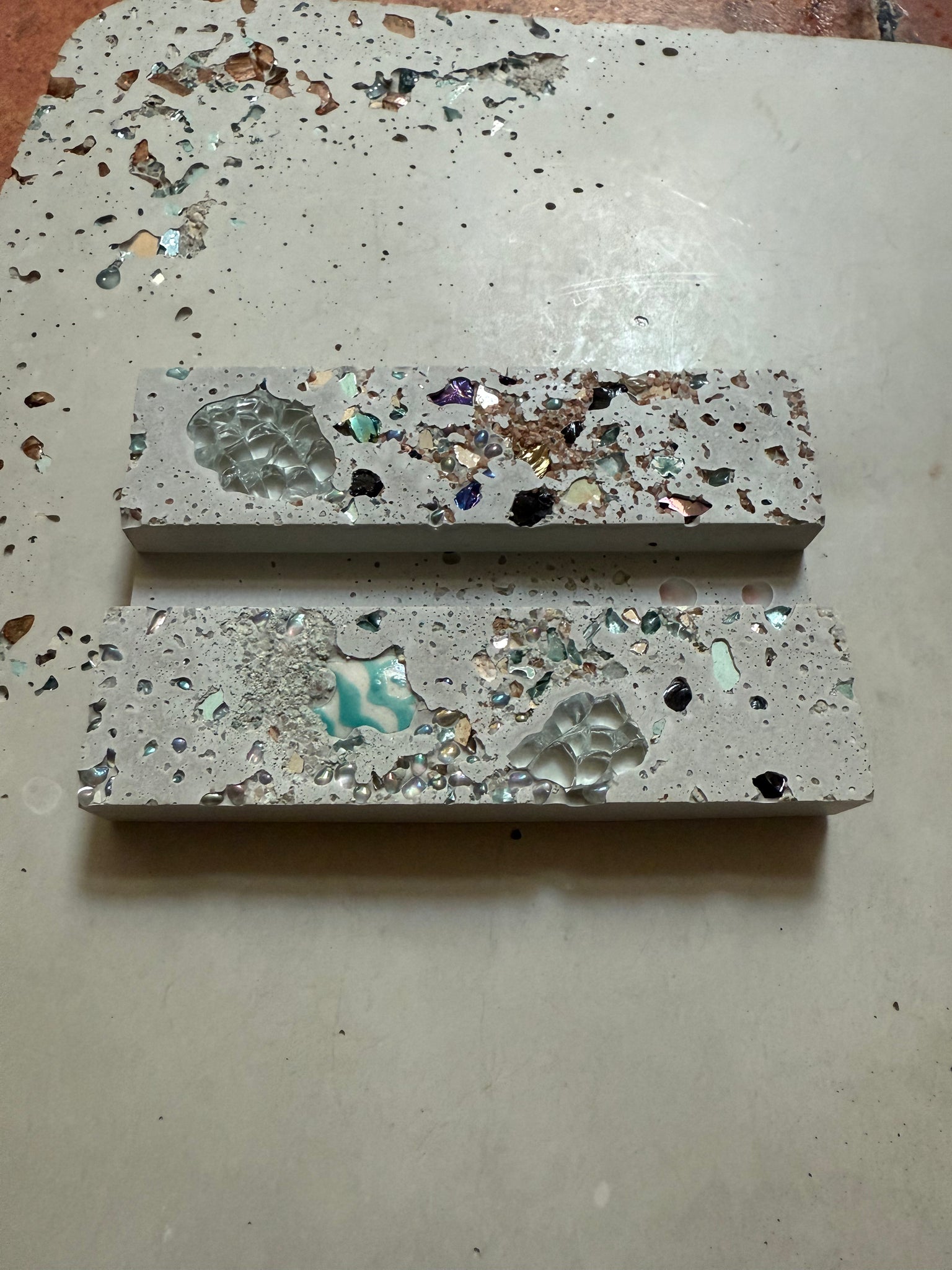 Cement Biz Card Holder