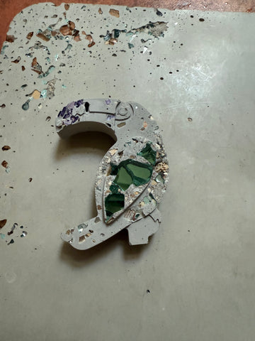 Cement Parrot Magnet