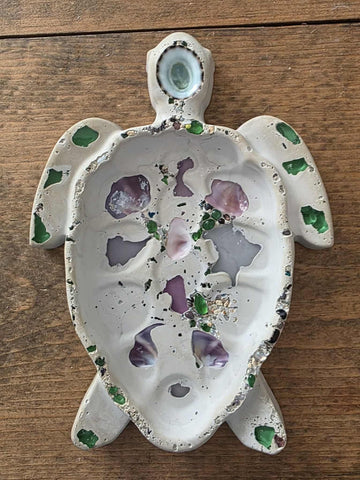 Cement Turtle Dish