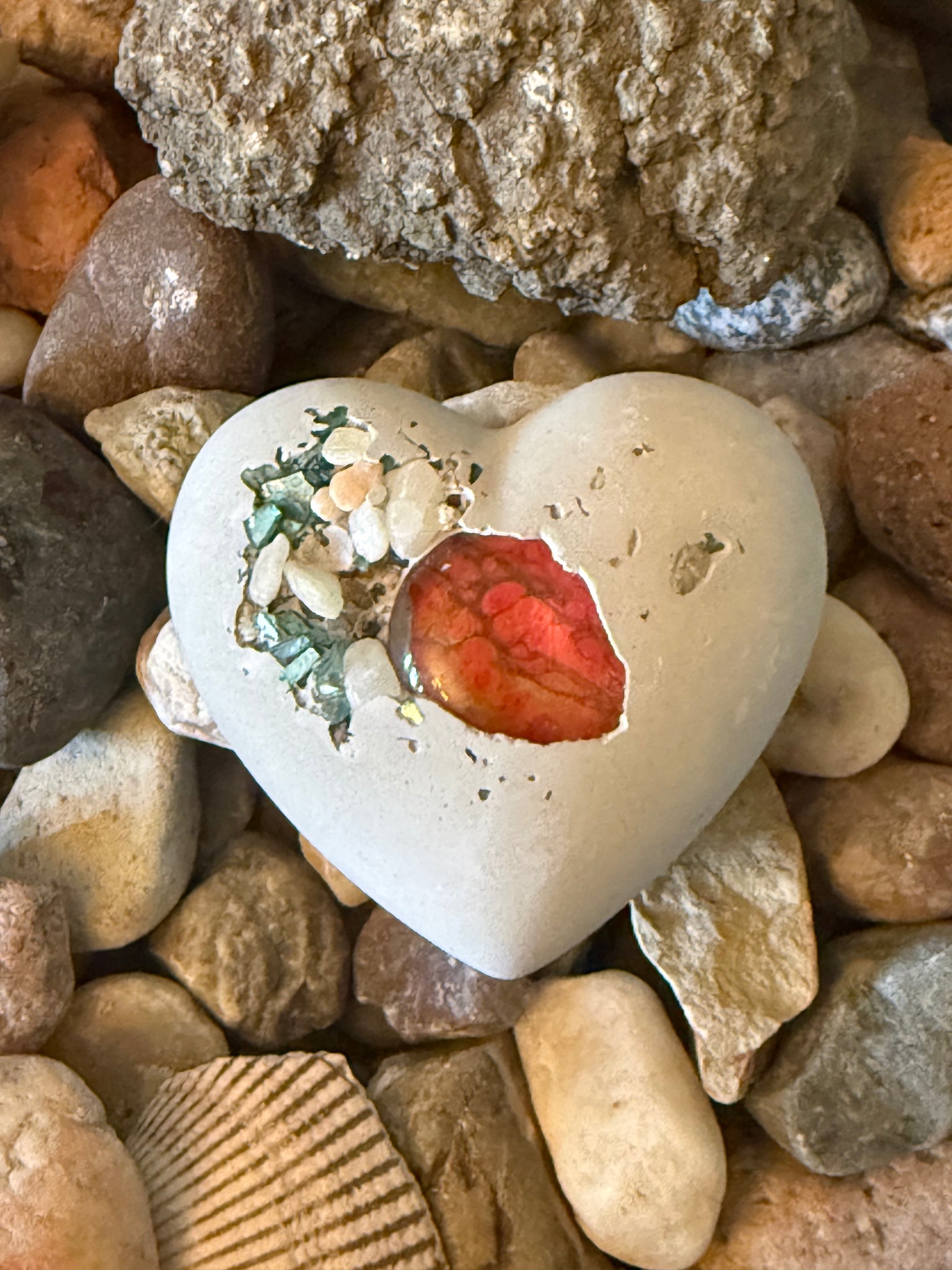 Cement Heart Stone