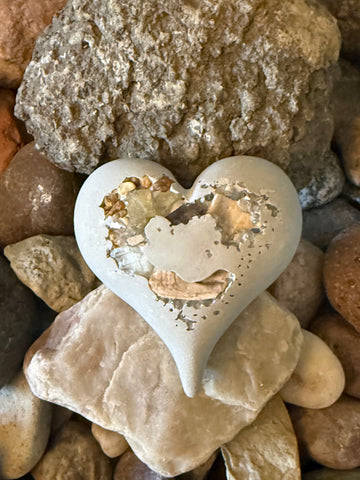 Cement Heart Stone