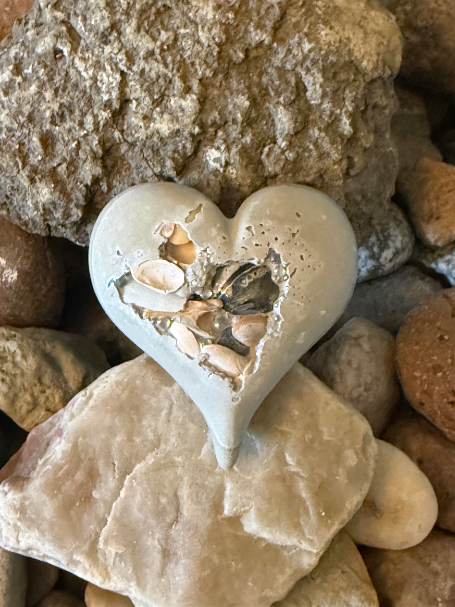 Cement Heart Stone