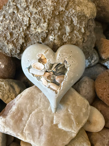Cement Heart Stone