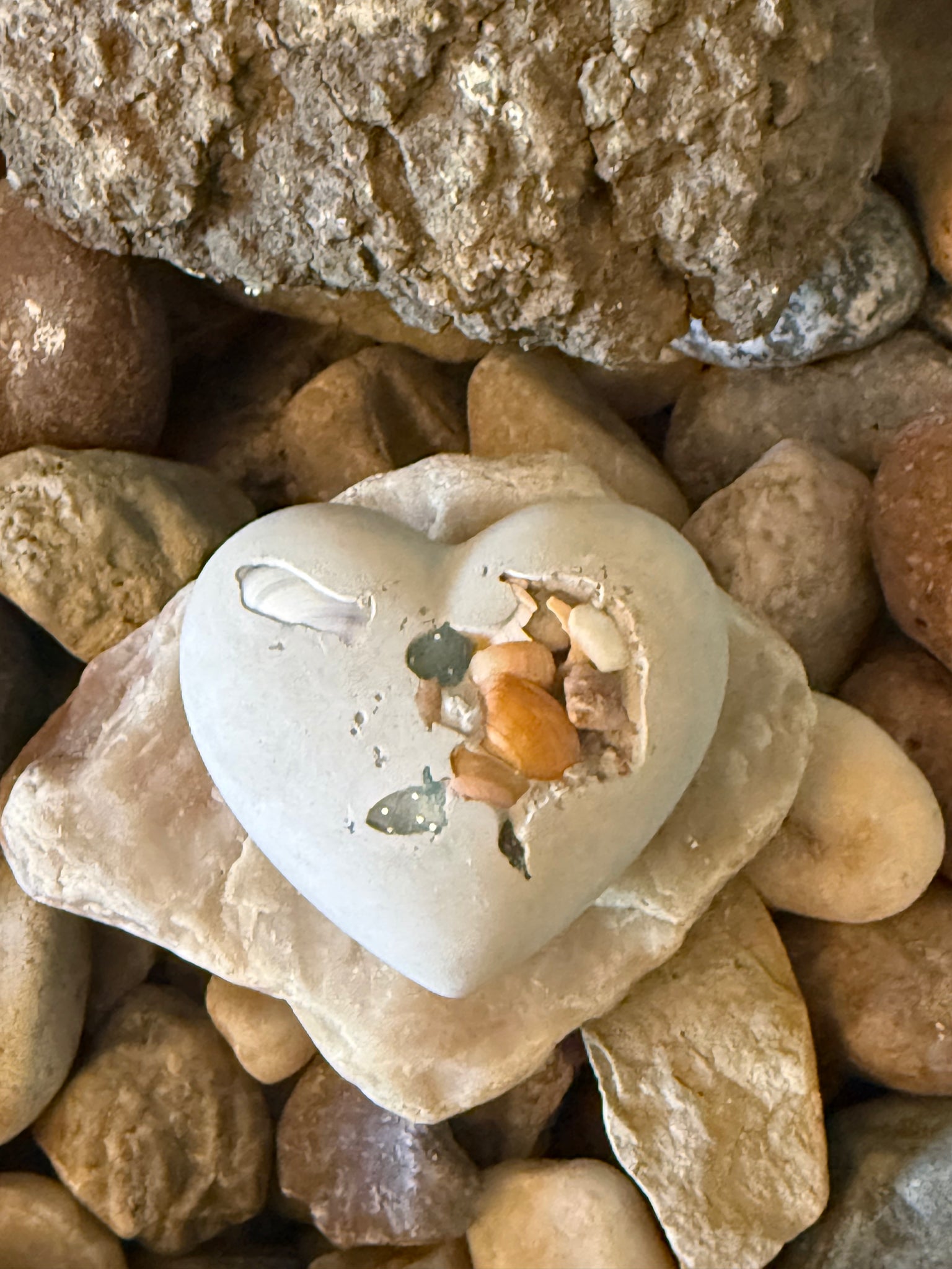 Cement Heart Stone