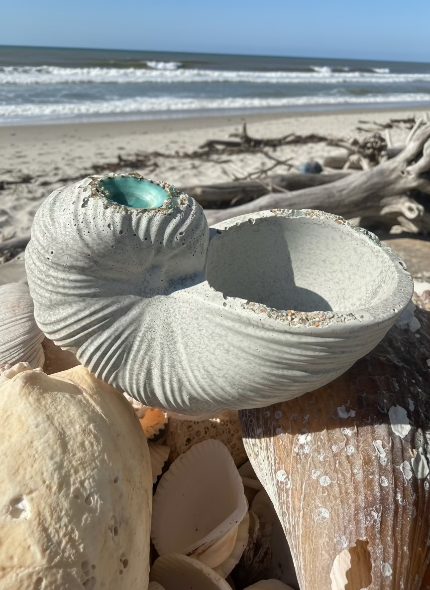 Nautilus Seashell Planter