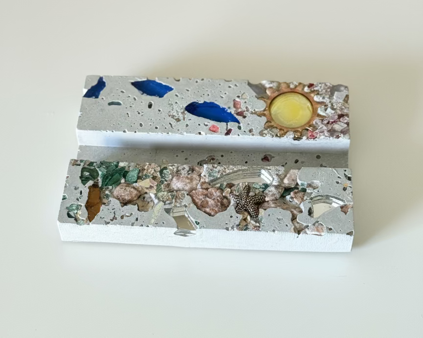 Cement Biz Card Holder