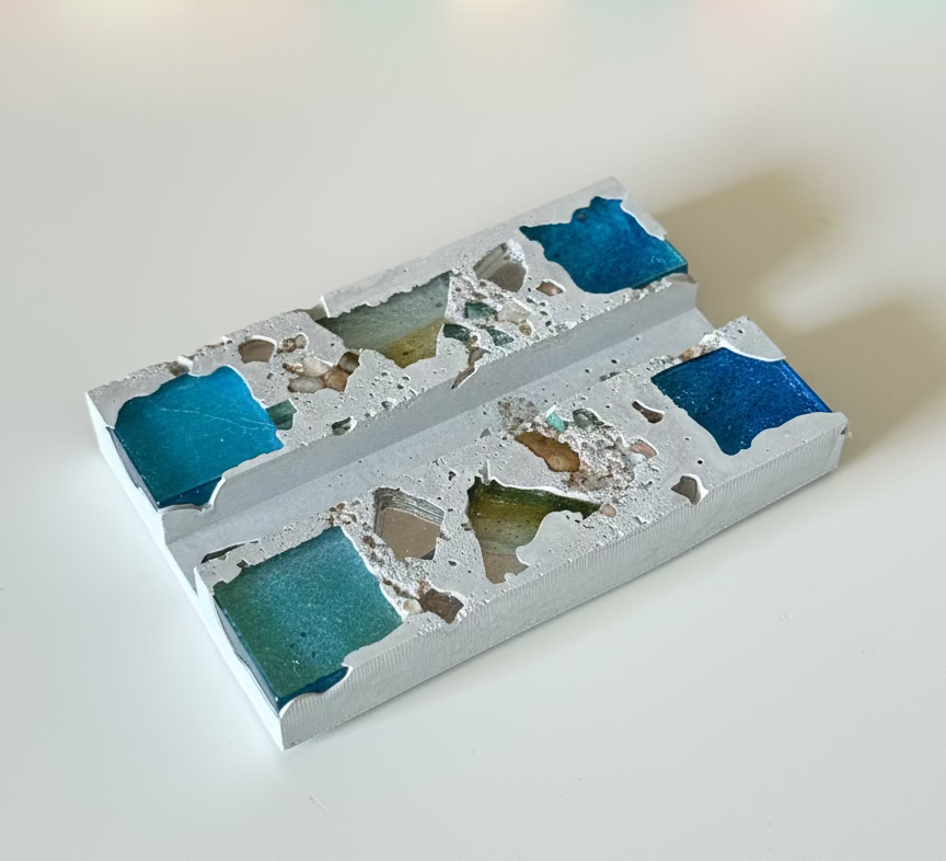 Cement Biz Card Holder