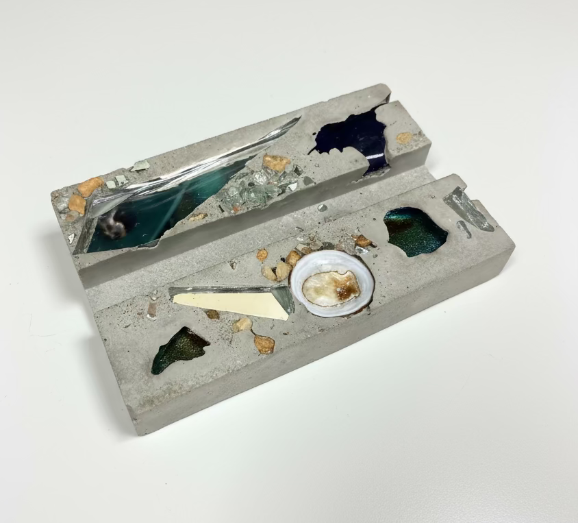 Cement Biz Card Holder