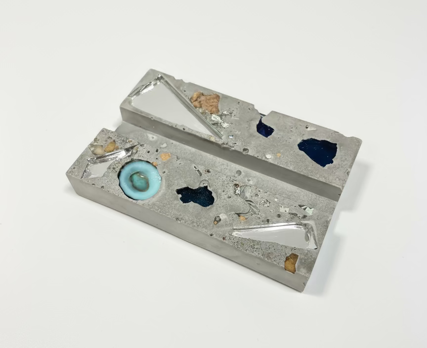 Cement Biz Card Holder