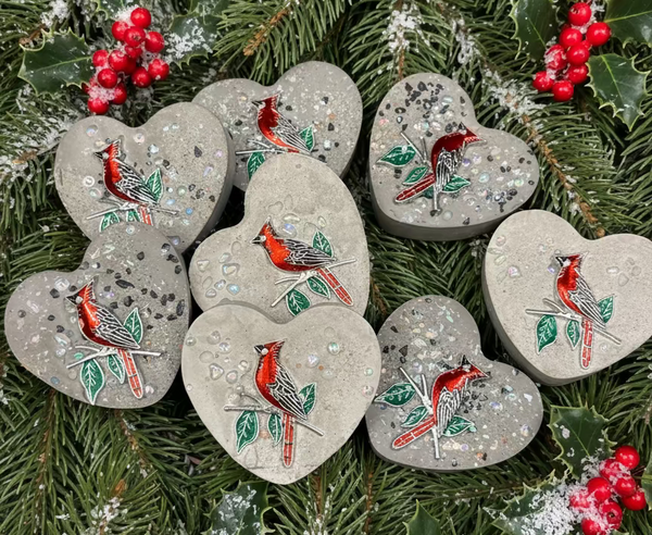 Pocket Heart - Christmas Cardinal