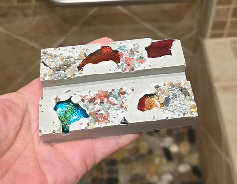 Cement Biz Card Holder