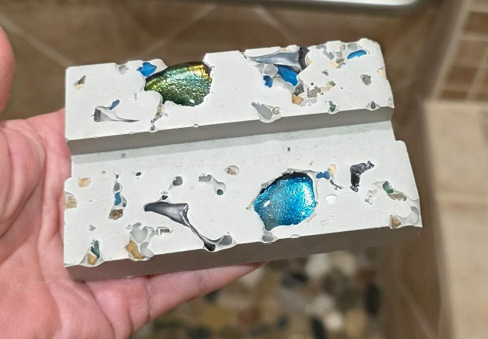 Cement Biz Card Holder