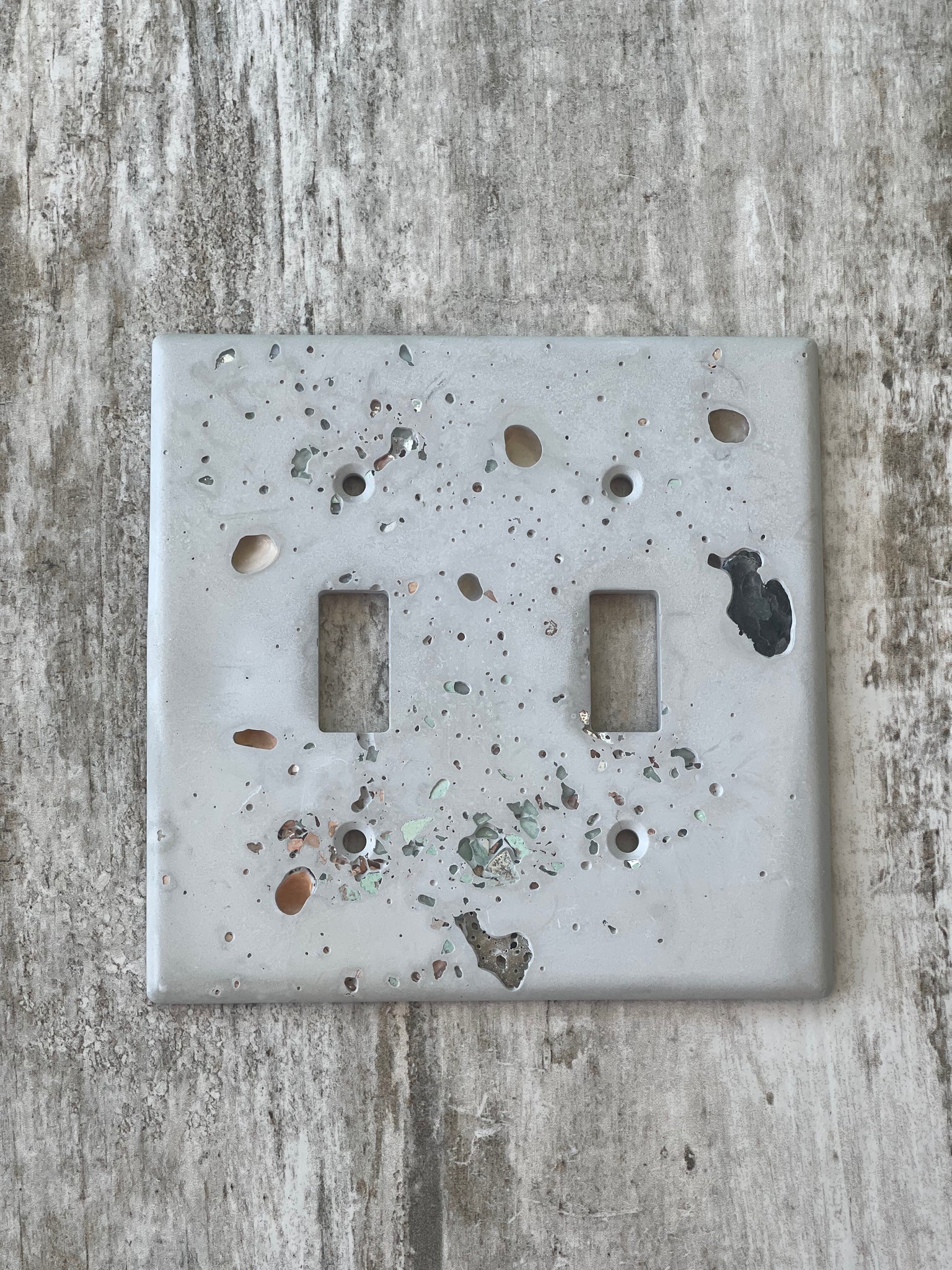 Cement Light Switch Cover - Double