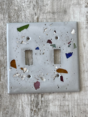 Cement Light Switch Cover - Double