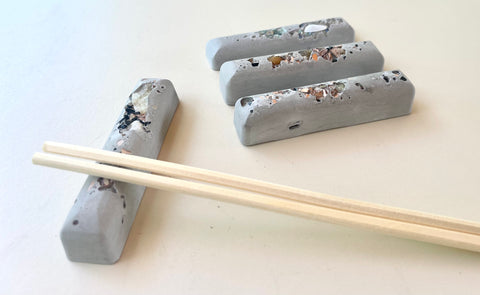 Cement Chopstick / Knife Rest Set of 4