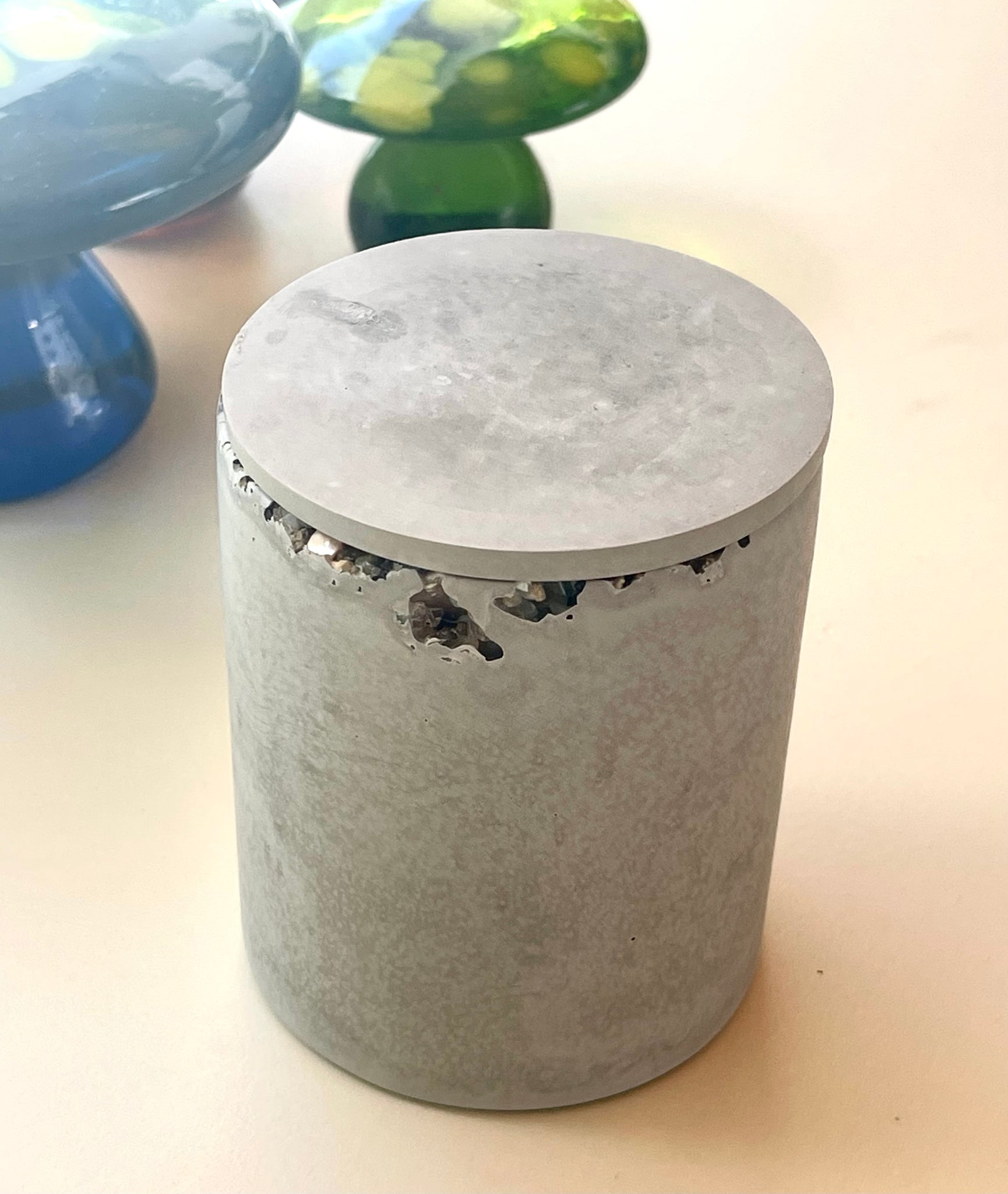 Cement Jar with Lid