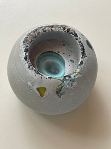 Concrete Sphere Tea Light Holder