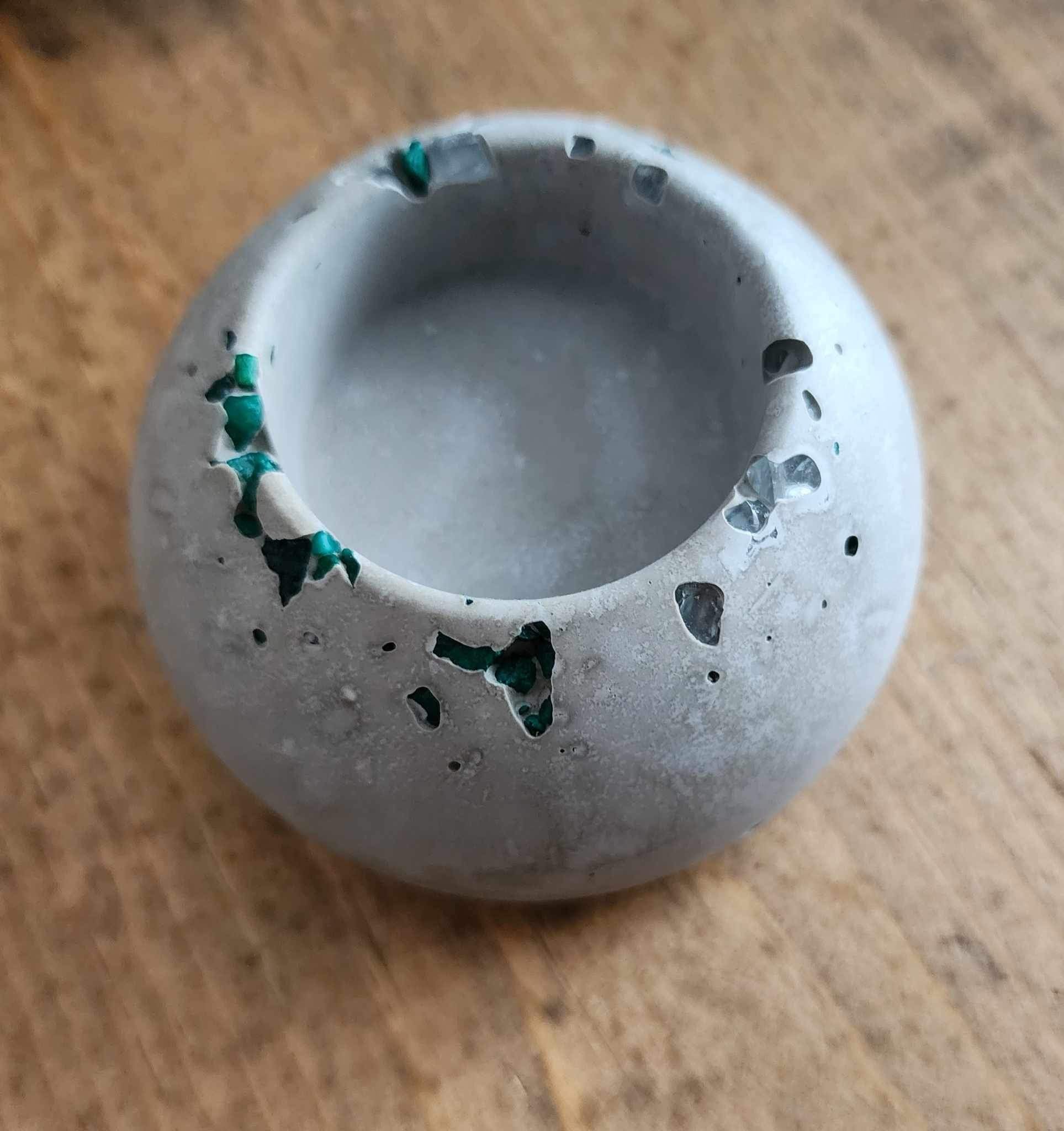 Concrete Sphere Tea Light Holder