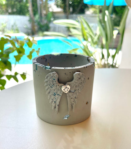 Concrete Pet Keepsake Pot