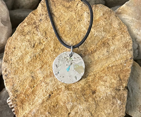 Concrete Disc Necklace