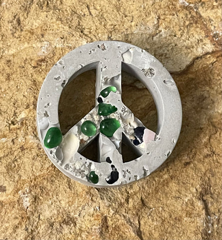 Mini Concrete Peace Sign