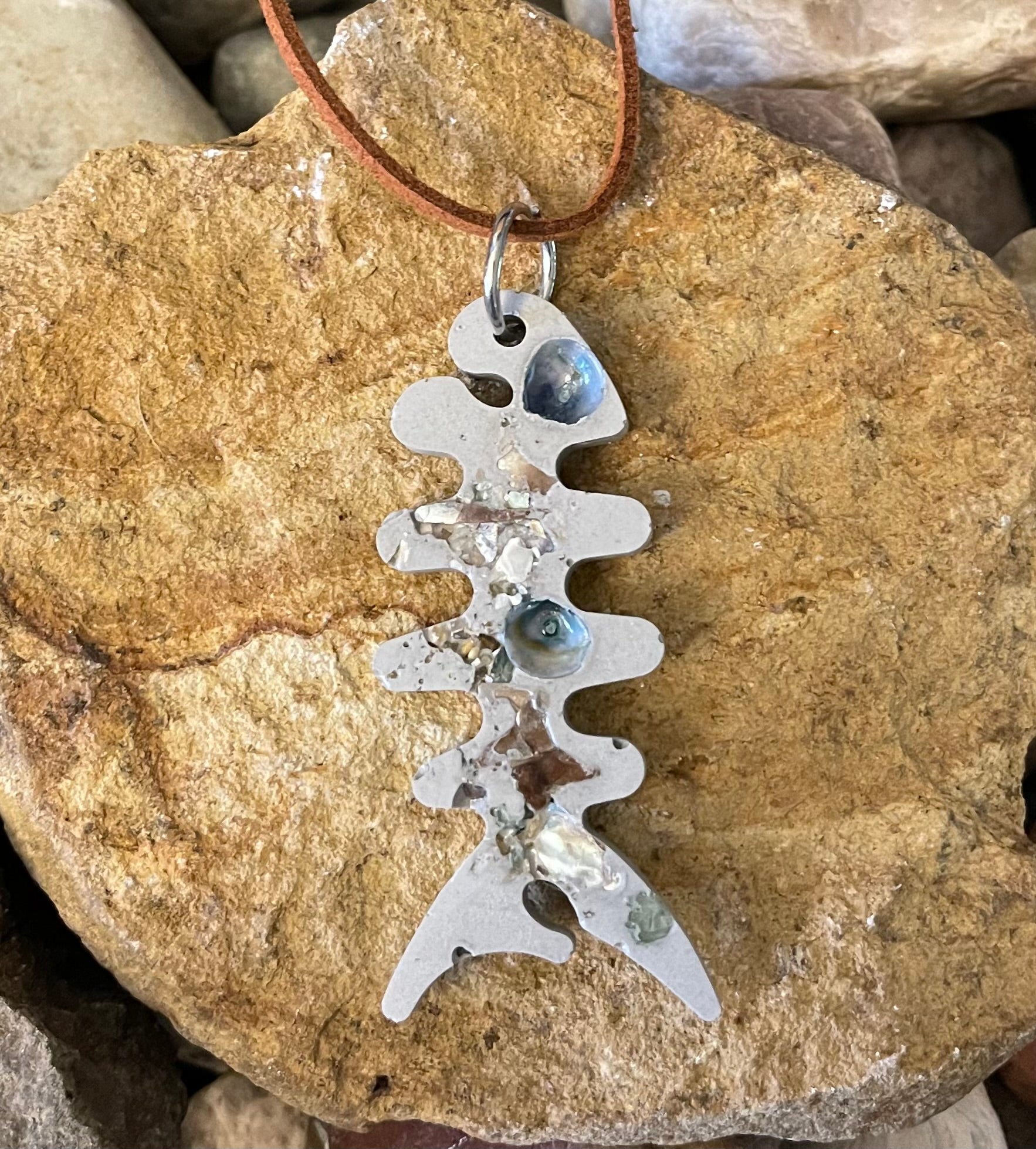 Concrete Bonefish Necklace