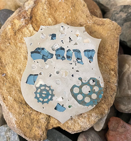 Concrete Police Badge