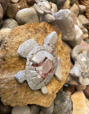 Concrete Sea Turtle 3” Pinks