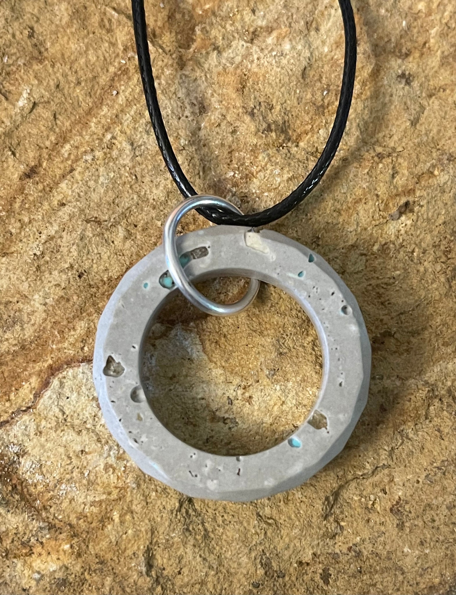 Concrete Ring Necklace