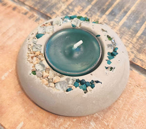 Concrete Sphere Tea Light Holder