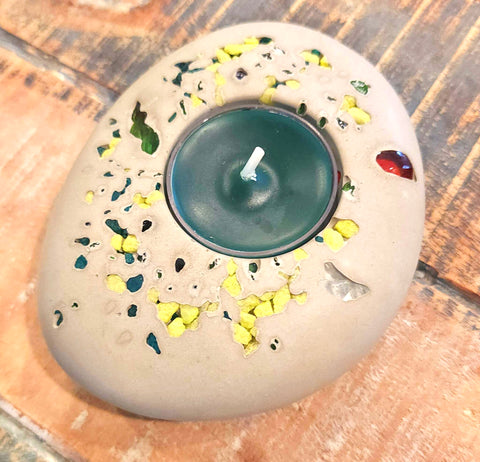 Concrete Sphere Tea Light Holder