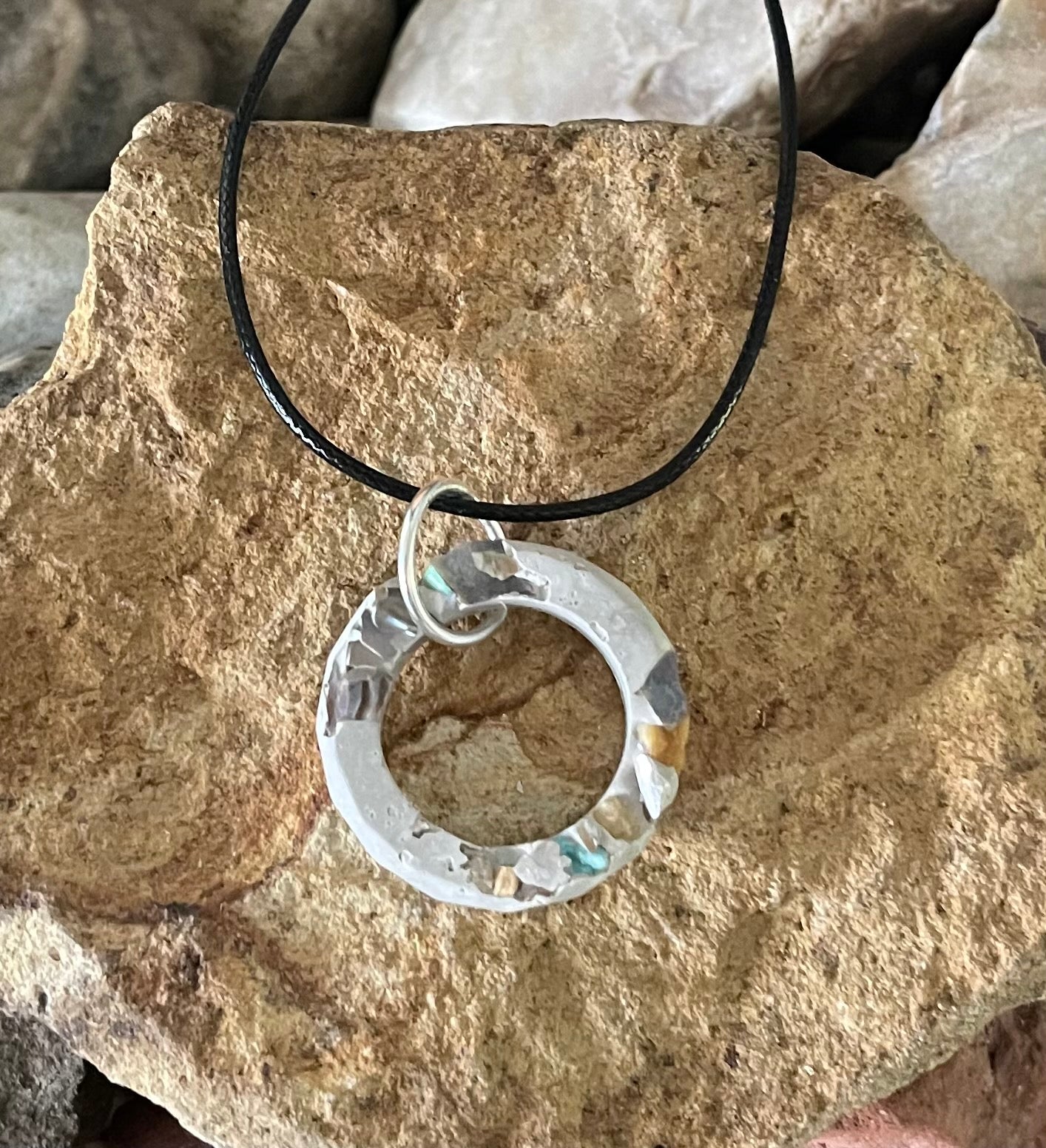 Concrete Ring Necklace